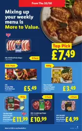 Lidl leaflet week 34 Page 5: XXL Deluxe Raw Jumbo King Prawns €4,99, Slow Cooked Lemon & Pepper Pulled Chicken €3,49