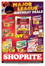 Shoprite catalogue Page 1: MAJOR K LEAGUE TRA SAVINGS SHOPRITE BIRTHDAY DEALS 30 per pack RITEBRAND 30 Large Eggs RITEBRAND