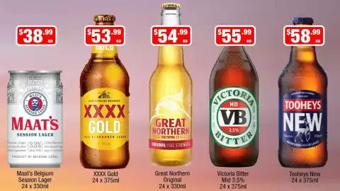 Liquor Stax catalogue Page 2: Great Northern Original €54,99, XXXX Gold €53,99