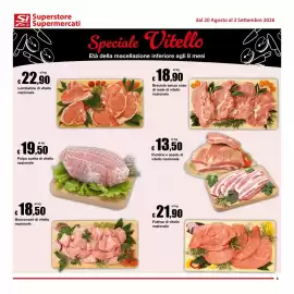 Volantino Sì con te Pagina 5: Lombatine di vitello nazionale €22,90, Braciole senza osso di reale di vitello nazionale €18,90