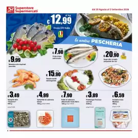 Volantino Sì con te Pagina 6: Fishburger Fumara €3,89, Fette di salmone affumicato Coda Nera €7,90