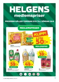 Stora Coop reklamblad vecka 35 Sida 13: Pommes, Medlemspris, Sköljmedel, Medlemspris