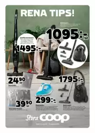 Stora Coop reklamblad vecka 35 Sida 17: Ångstrykjärn €299,00, Dammsugare €1.095,00