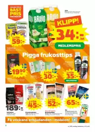 Stora Coop reklamblad vecka 35 Sida 8: Kaffebönor €189,00, Frukostflingor €59,00
