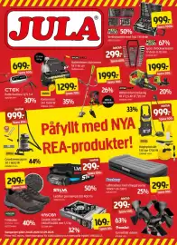 Jula reklamblad Sida 1: Fritidsskor €299,00, Verktygsväska med hjul 139 delar €999,00
