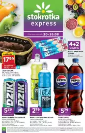 Stokrotka gazetka tydzień 34 Strona 1: Napój energetyczny Dzik Energy €5,29, Napój gazowany Pepsi €5,79