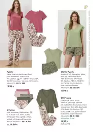 Tchibo Eduscho Flugblatt Seite 16: Pyjama €19,99, Shorty-Pyjama €17,99