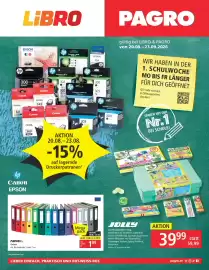 Pagro Diskont Flugblatt Seite 1: Novoo Ordner A4 €1,99, JOLLY XXL Malschachtel 14-tlg. €39,99
