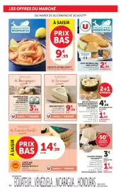 Catalogue Super U page 34: DÉS DE GOU DA €1,53, BRIE ERMITAGE €9,99