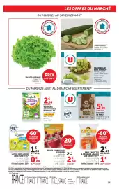 Catalogue Super U page 35: SALADE BATAVIA €2,00, Seeberger Framboises €2,39