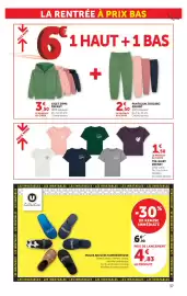 Catalogue Super U page 37: TEE-SHIRT ENFANT €1,50, PANTALON JOGGING ENFANT €2,50