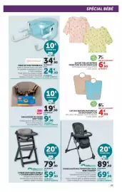 Catalogue Hyper U page 23: Bebeconfort CHAISE HAUTE MULTIPOSITIONS OLEA €69,90, Tigex Rehausseur de chaise €9,90