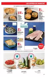 Catalogue Hyper U page 43: Quiche Lorraine ou Quiche au Thon et Tomates ou Quiche au Tian de Légumes €15,49