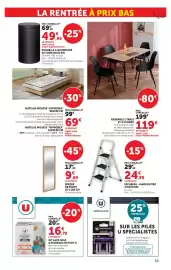 Catalogue Hyper U page 55: U KIT LAVE-SOLS À ESSORAGE ROTATIF €16,79, ESCABEAU - MARCHE PIED €24,99