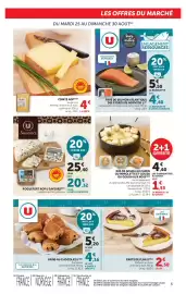 Catalogue U Express page 3: U Saveurs ROQUEFORT AOP €20,32, COMTÉ AOP €4,00