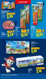 Catalogue Lidl semaine 35 page 21: Dentalux Dentifrice Pat' Patrouille €0,65, Pat'Patrouille Trousse de toilette €5,59