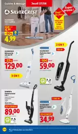 Catalogue Lidl semaine 35 page 36: SILVERCREST Nettoyeur de sols sans fil €129,00, ROWENTA Aspirateur balai 2 en 1 €89,00