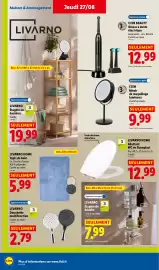 Catalogue Lidl semaine 35 page 40: LIVARNO HOME Tapis de bain €5,99, LIVARNO HOME Abattant WC en Duroplast €12,99