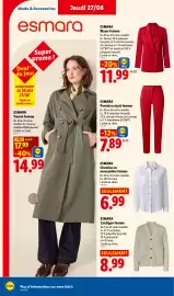 Catalogue Lidl semaine 35 page 42: ESMARA Pantalon slack femme €7,89, ESMARA Chemise en mousseline femme €6,99