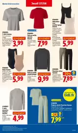 Catalogue Lidl semaine 35 page 43: ESMARA Body femme €5,99, ESMARA Pull en maille côtelé homme €9,99
