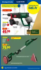 Catalogue Lidl semaine 35 page 44: PARKSIDE Ponçuse murs et plafonds €79,00, PARKSIDE Perforateur burineur €49,99