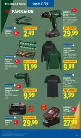 Catalogue Lidl semaine 35 page 49: PARKSIDE Cliquet et accessoires €11,99, PARKSIDE Perceuse-visseuse sans fil €29,99