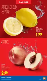 Catalogue Lidl semaine 35 page 5: Nectarine €2,49, Citron €1,99