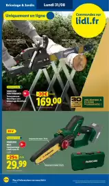 Catalogue Lidl semaine 35 page 8: PARKSIDE Mini-tronçonneuse à bois sans fil €29,99