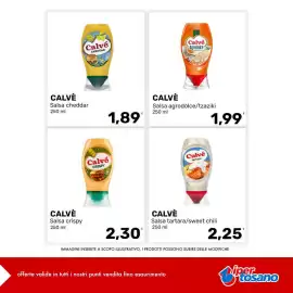Volantino Iper Tosano settimana 34 Pagina 1: Calvé Salsa crispy €2,30, Calvé salsa tartara/sweet chili €2,25