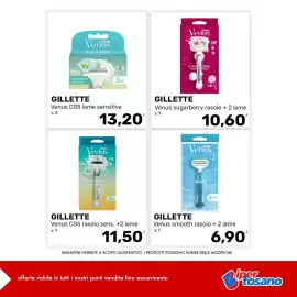Volantino Iper Tosano settimana 34 Pagina 3: Gillette Venus sugarberry rasoi €10,60, Gillette Venus CG5 lame sensitive €13,20