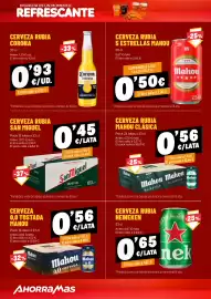 Folleto AhorraMas semana 34 Página 16: Mahou cerveza rubia 5 estrellas €0,50, Corona cerveza rubia €0,93