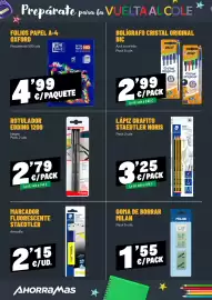 Folleto AhorraMas semana 34 Página 18: Staedtler Noris lápiz grafito €3,25, Bic bolígrafo cristal original €2,99
