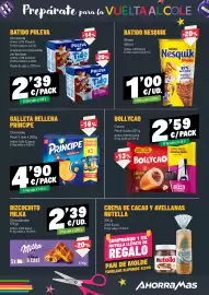 Folleto AhorraMas semana 34 Página 19: Puleva batido tido €2,39, Príncipe galleta rellena chocolate €4,90