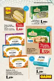 Folleto Gadis semana 34 Página 29: Cortizo atún en aceite de oliva €1,33, Cortizo sardinillas en aceite de oliva €1,99