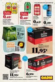 Folleto Gadis semana 34 Página 35: Estrella Galicia Cerveza Especial €11,95, Amstel cerveza radler limón €0,40