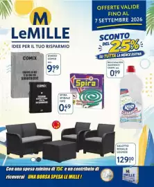 Volantino Le Mille Pagina 1: Rio Casamia €0,99, Diario Comix €9,99