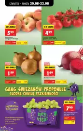 Biedronka gazetka tydzień 34 Strona 20: Cebula żółta na wagę €1,99, Buraki czerwone €1,49