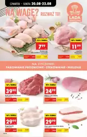 Biedronka gazetka tydzień 34 Strona 22: Mięso z uda indyka €24,99, Kark wołowy bez kości €39,90