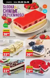 Biedronka gazetka tydzień 34 Strona 28: Ciasto biała trufla €22,99, Ciasto porzeczkowe z białą czekoladą E.Wedel €22,99