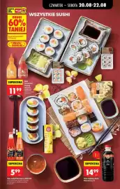 Biedronka gazetka tydzień 34 Strona 35: WSZYSTKIE SUSHI, Sos sriracha Flying Goose €11,99