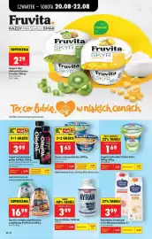 Biedronka gazetka tydzień 34 Strona 44: Ayran Müller €3,99, Deser ryżowy Belriso €1,65