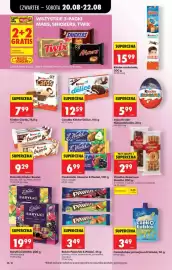 Biedronka gazetka tydzień 34 Strona 50: Czekolada mleczna E.Wedel €6,99, Ciastko Kinder Delice €12,59