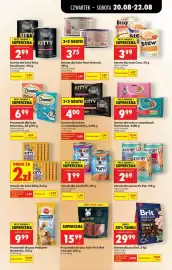 Biedronka gazetka tydzień 34 Strona 63: Snacki dla kota Kitty €2,00, Karma dla kota Maxi Natural €3,75