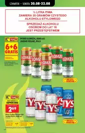 Biedronka gazetka tydzień 34 Strona 8: Piwo Tyskie Gronie lub Tyskie 0,0% €2,69