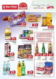 Nasz Sklep gazetka Strona 1: Płatki Lubella €4,49, Napój Zbyszko €3,49