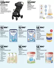 Catalogue Costco page 2: BEBE CONFORT Poussette Indra €129,99, LIFEVAC Dispositif anti-étouffement €53,99