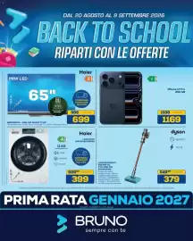 Volantino Euronics Bruno Pagina 2: Haier MINI LED SMART TV 65" €699,00, IPhone 17 Pro €1.169,00
