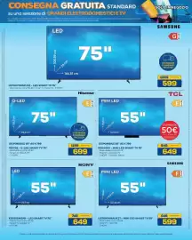 Volantino Euronics Bruno Pagina 20: Hisense 75E79S - Q-LED Smart TV 75" €699,00, TCL 55A400U - Mini LED Smart TV 75" €649,00