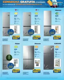Volantino Euronics Bruno Pagina 32: Hisense frigorifero 4 porte €699,99, Frigorifero combinato Haier €599,99
