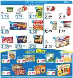 Volantino Alter Discount Pagina 7: Piselli Novelli Findus €3,99, Gelati NUII €3,69